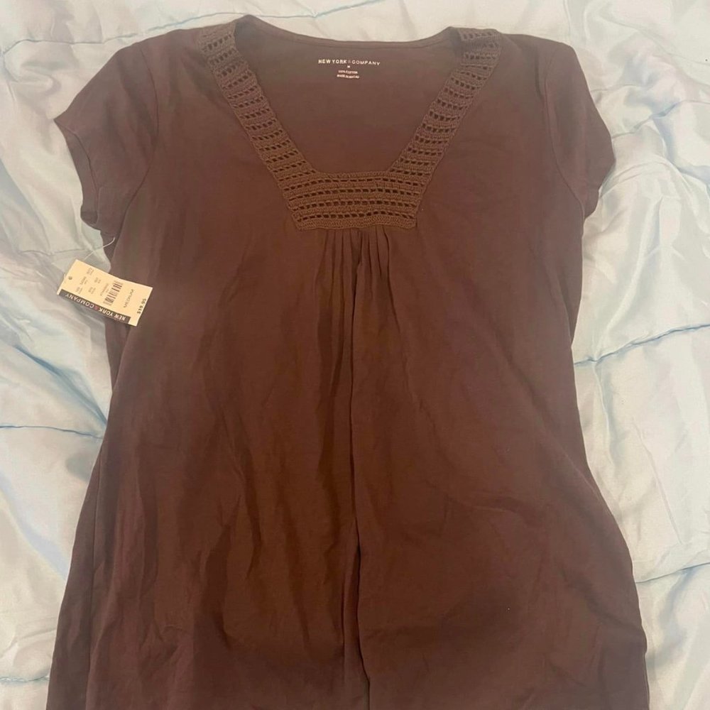 NWT NY & CO brown medium top